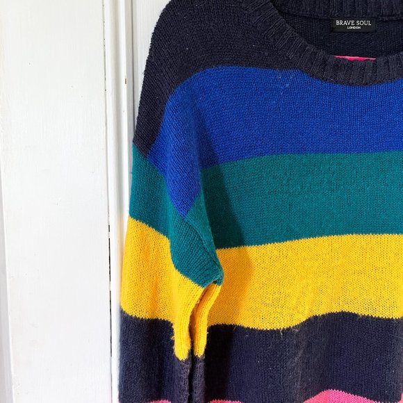 rainbow-striped knit sweater - Picture 5 of 7
